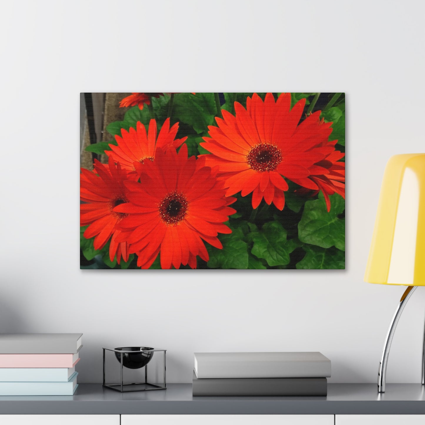 Red Gerber Daisies - Canvas Gallery Wrap