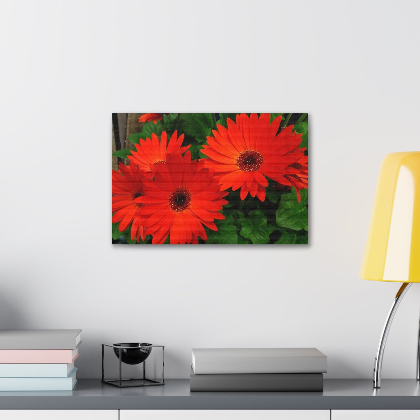 Red Gerber Daisies - Canvas Gallery Wrap