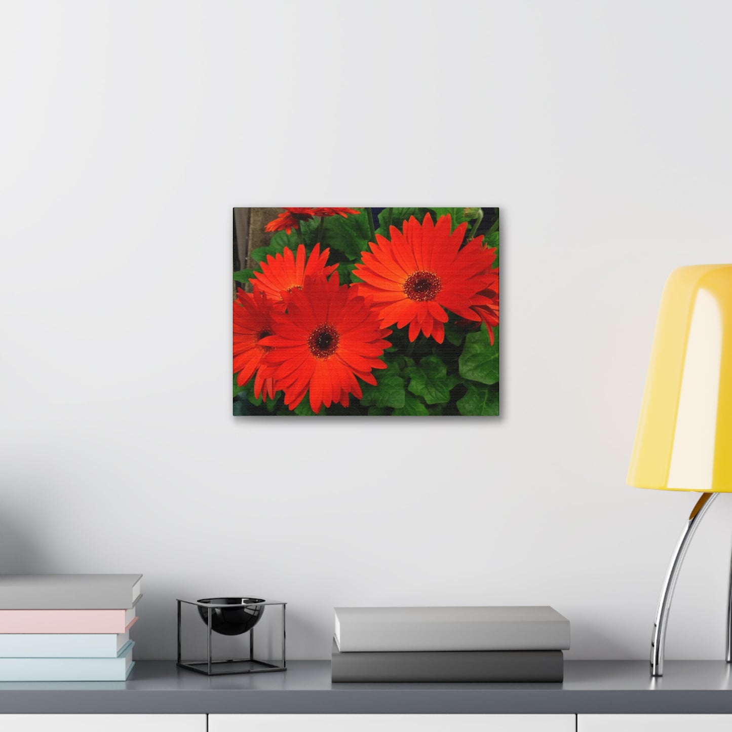 Red Gerber Daisies - Canvas Gallery Wrap