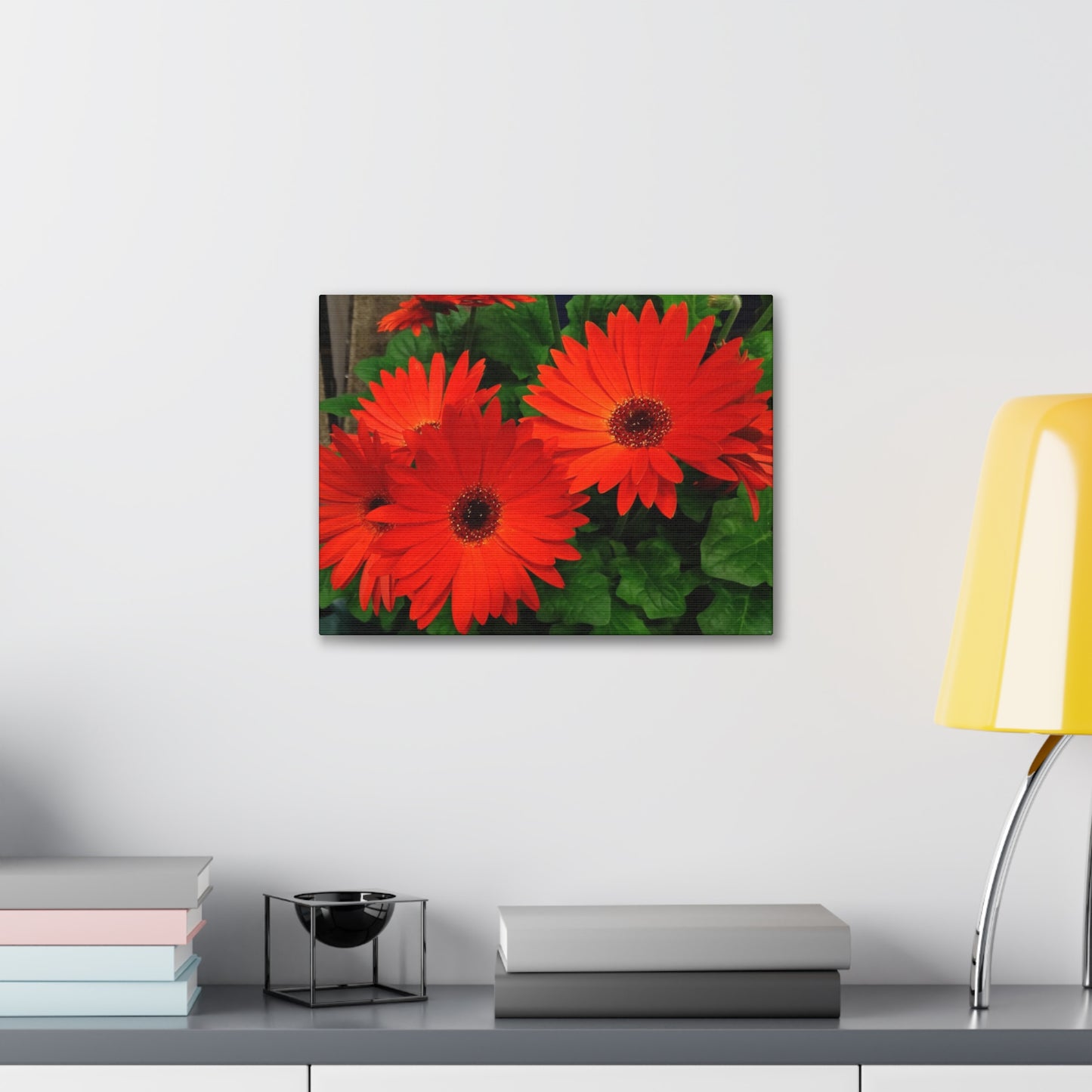 Red Gerber Daisies - Canvas Gallery Wrap