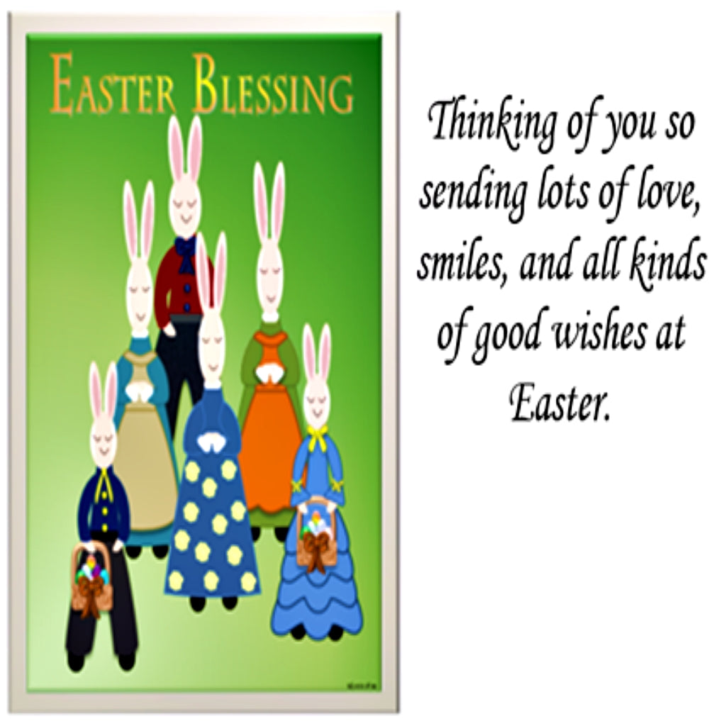 Easter Blessings - Family - Greeting Card