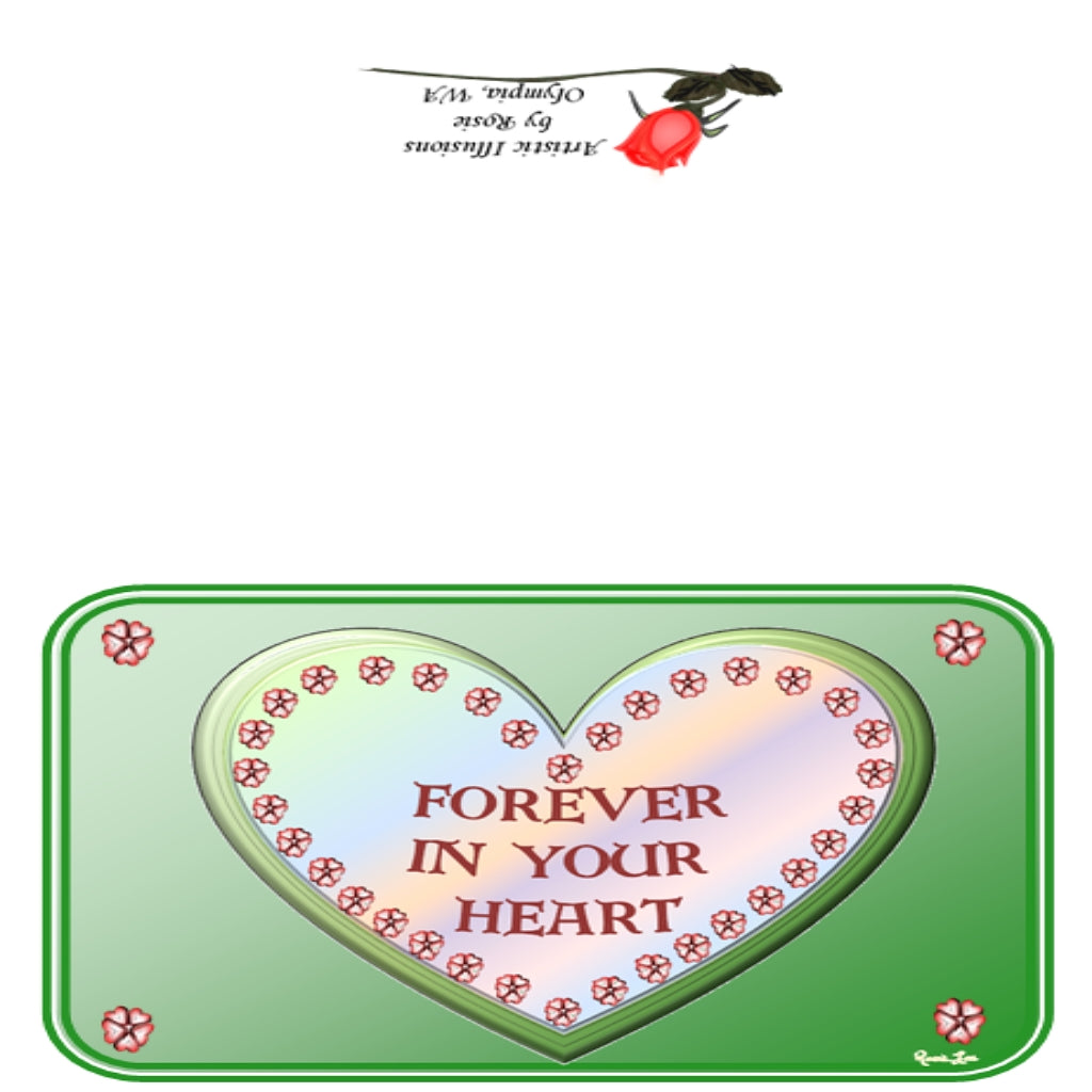 Forever in Your Heart - Green - Greeting Card