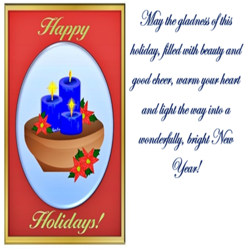 Happy Holidays! Candles - Greeting Card