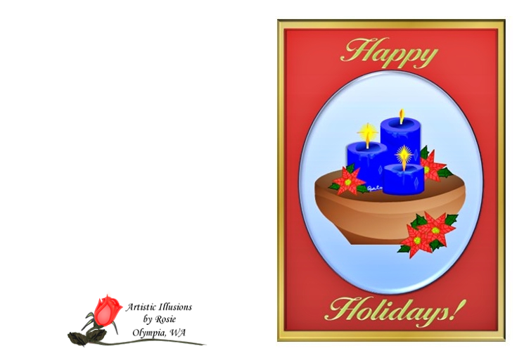 Happy Holidays! Candles - Greeting Card