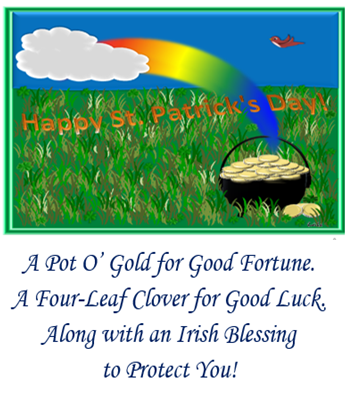 Port O'Gold & A 4-Leaf Clover - Greeting Card