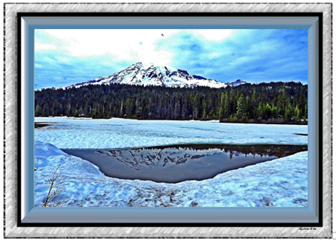 Reflection Lake - Winter - Greeting Card
