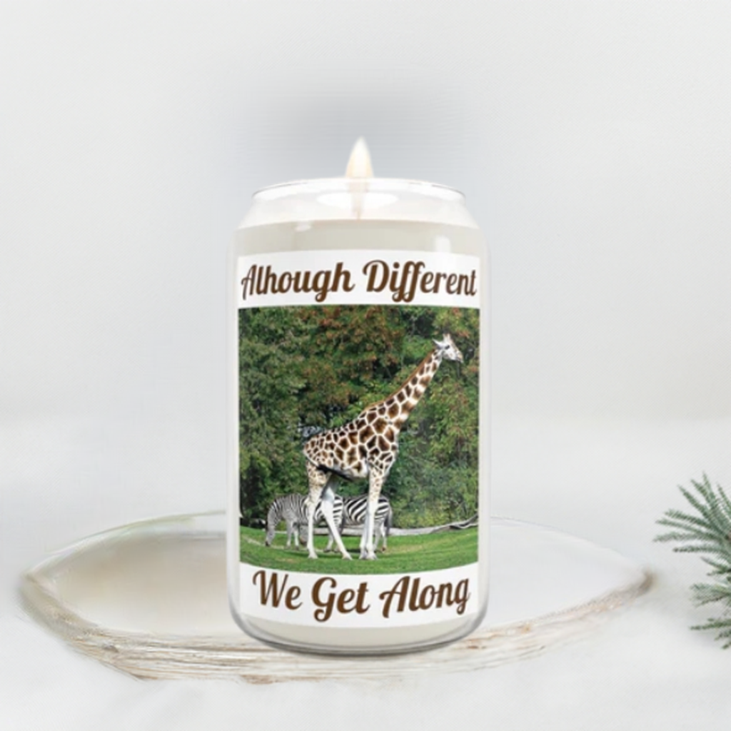 Giraffe & Zebra Get Along - Candles