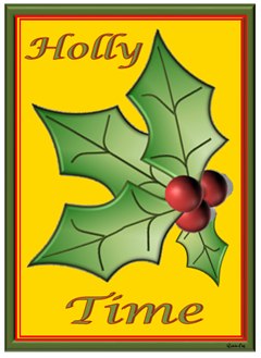Holly Time - Greeting Card