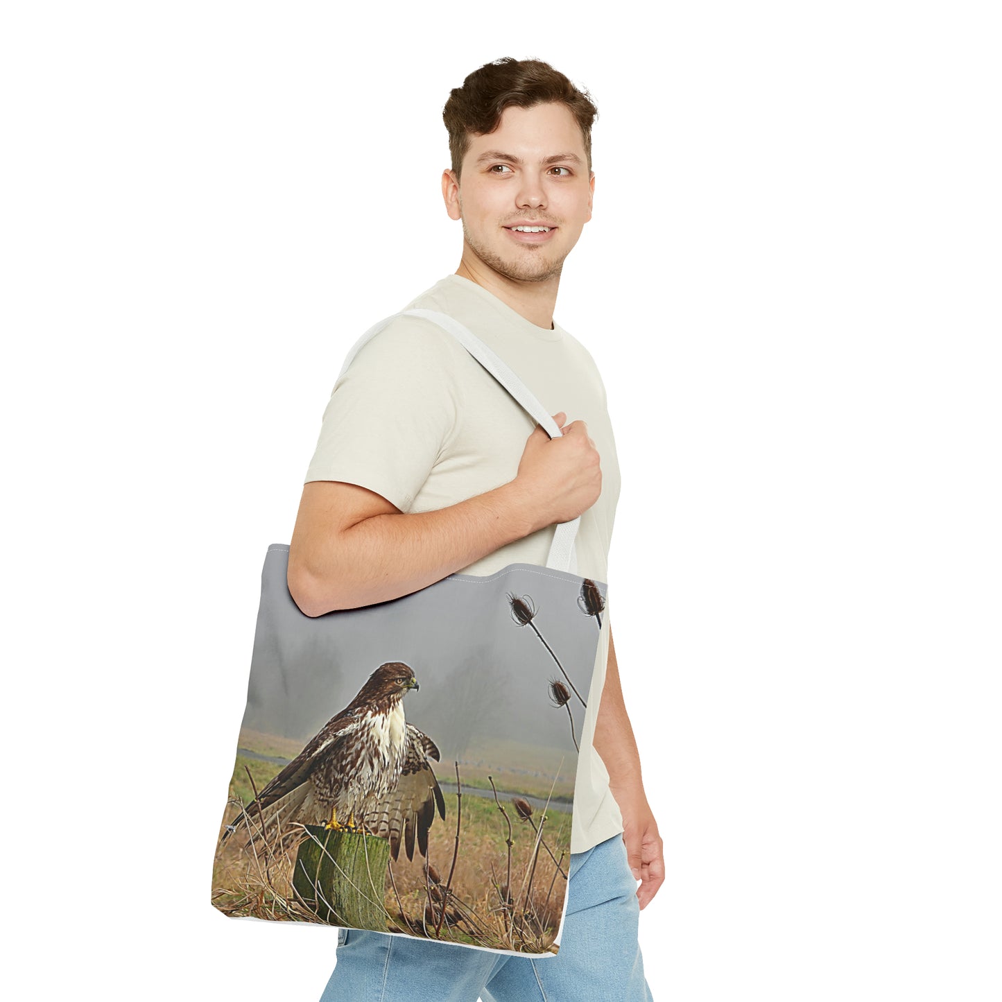 Tote Bag (AOP) - Red Tail Hawk