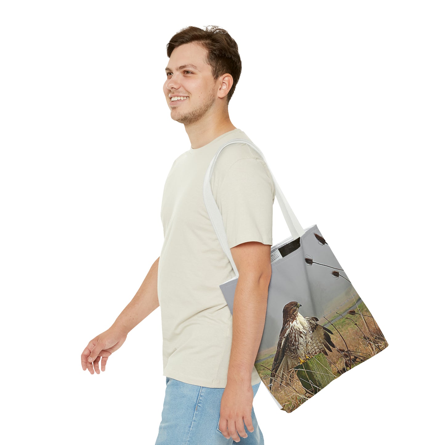 Tote Bag (AOP) - Red Tail Hawk