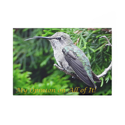 Hummingbird Attitude - Refrigerator Magnet