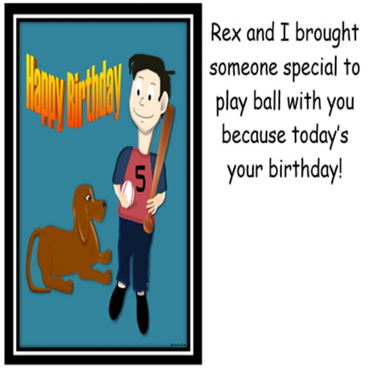 Happy Birthday Boy & Dog - Greeting Card