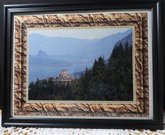 Columbia River Gorge with Chanticleer Outlook - Framed Print