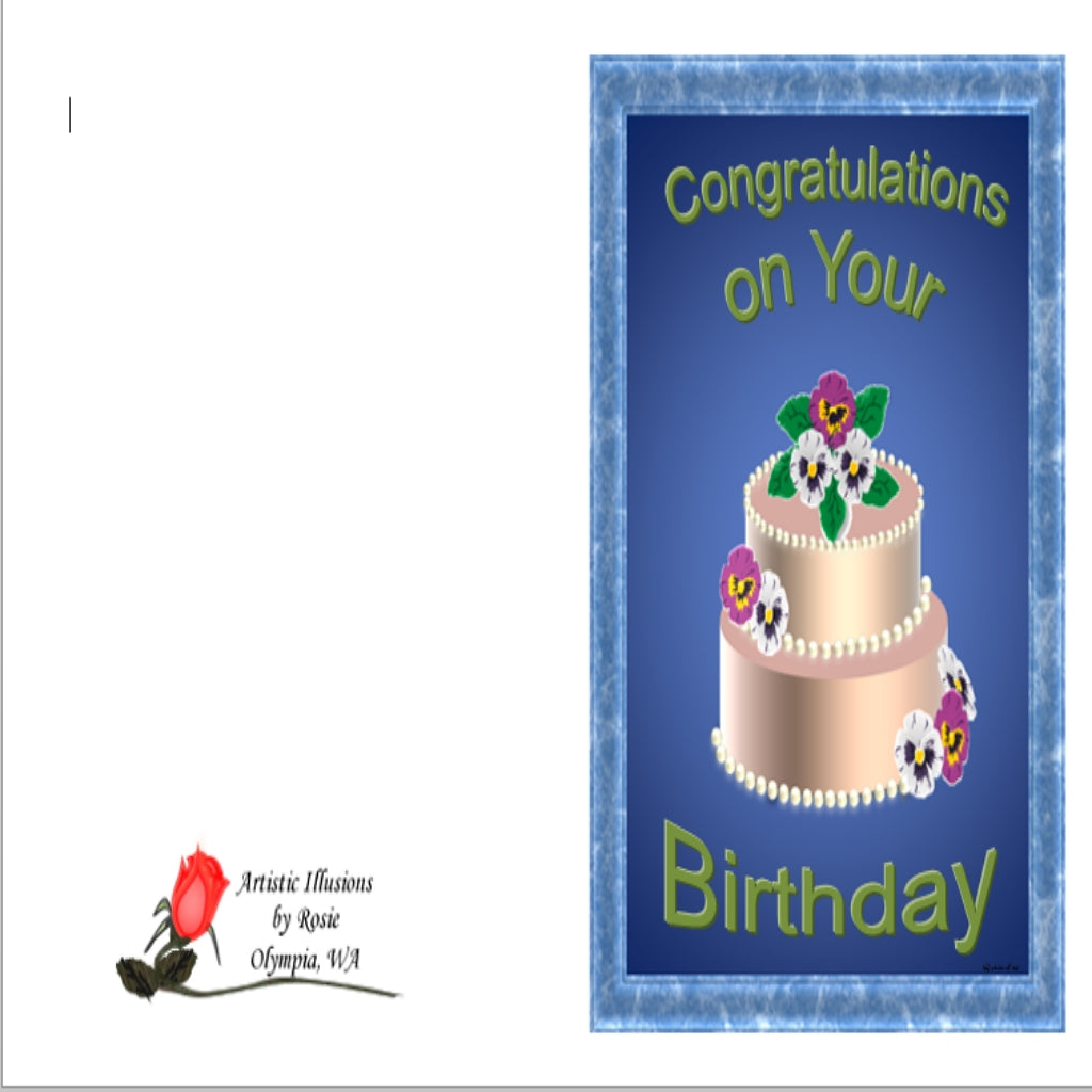 Congratulations on Your Birthday - Greeting Card