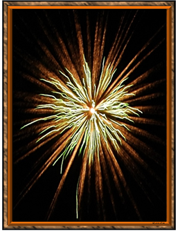 Fireworks Orange - Greeting Card