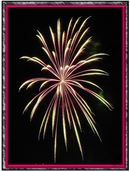 Fireworks Pink - Greeting Card