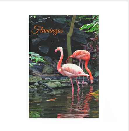 Drinking Flamingos - Refrigerator Magnet