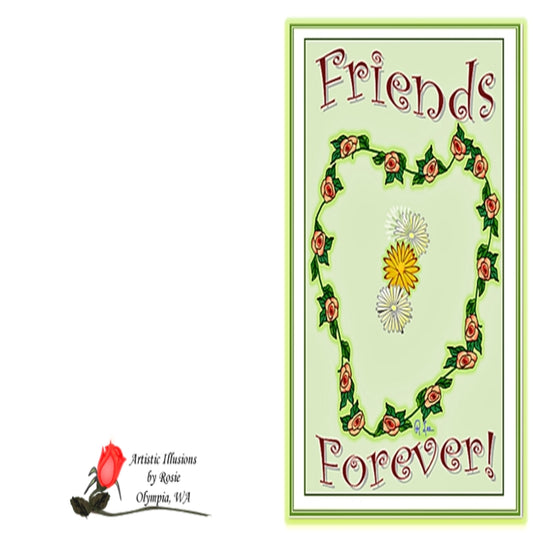 Friends Forever - Rose Heart - Greeting Card