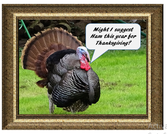 Ham Not Turkey - Greeting Card