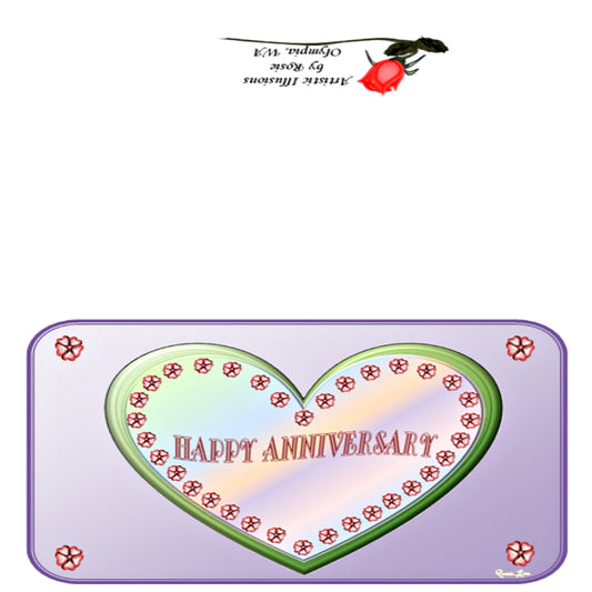 Happy Anniversary - Purple - Greeting Card