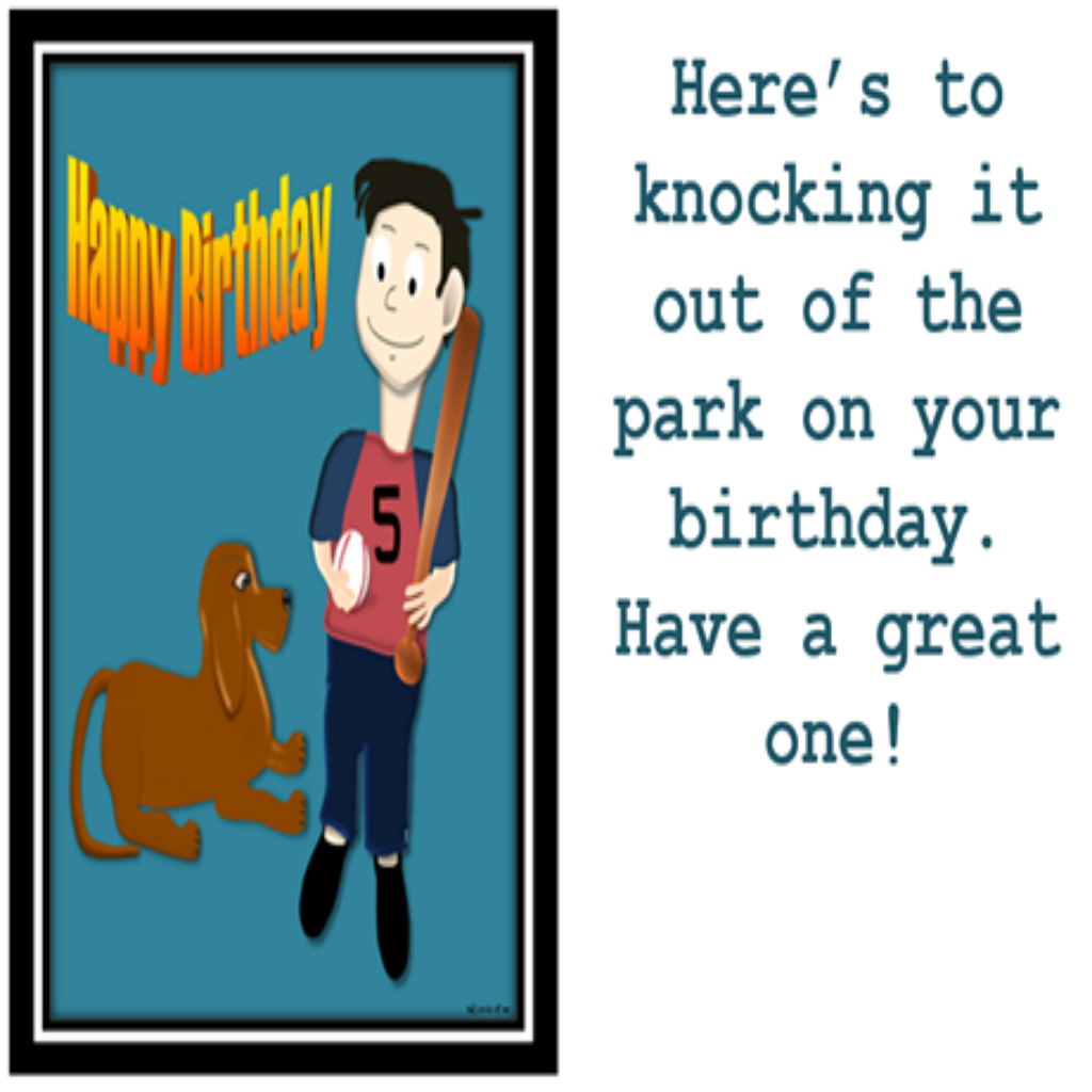 Happy Birthday - Baseball Boy - Greeting Card