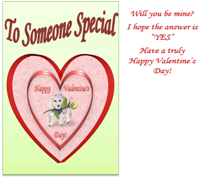 Happy Valentine's Day Puppy Rose - Greeting Card